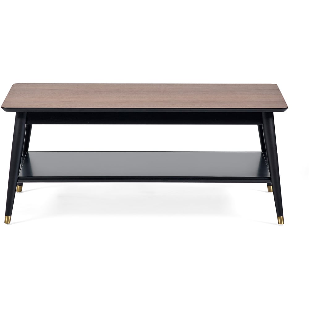 Julian Bowen Findlay Walnut and Black Coffee Table Image 3
