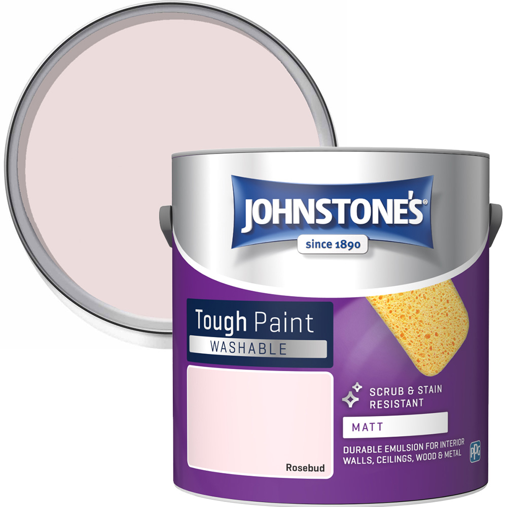 Johnstone's Washable Rosebud Matt Emulsion Paint 2.5L Image 1