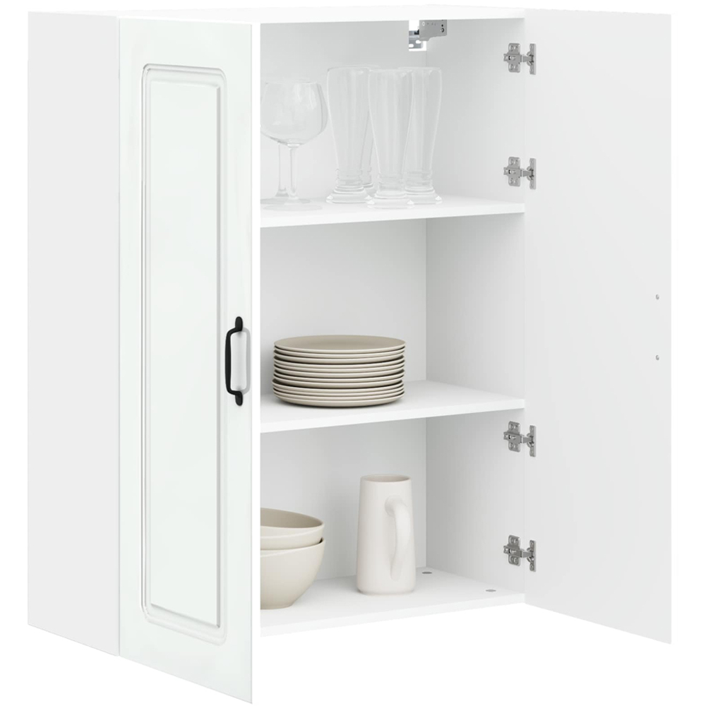 vidaXL 2 Door High Gloss White Kitchen Wall Cabinet Image 3