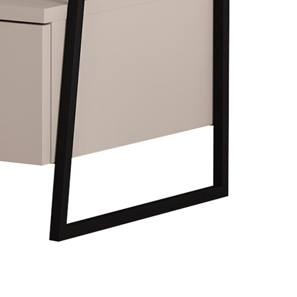 FWStyle Pal Single Drawer Single Shelf Sandstone Bedside Table Image 4