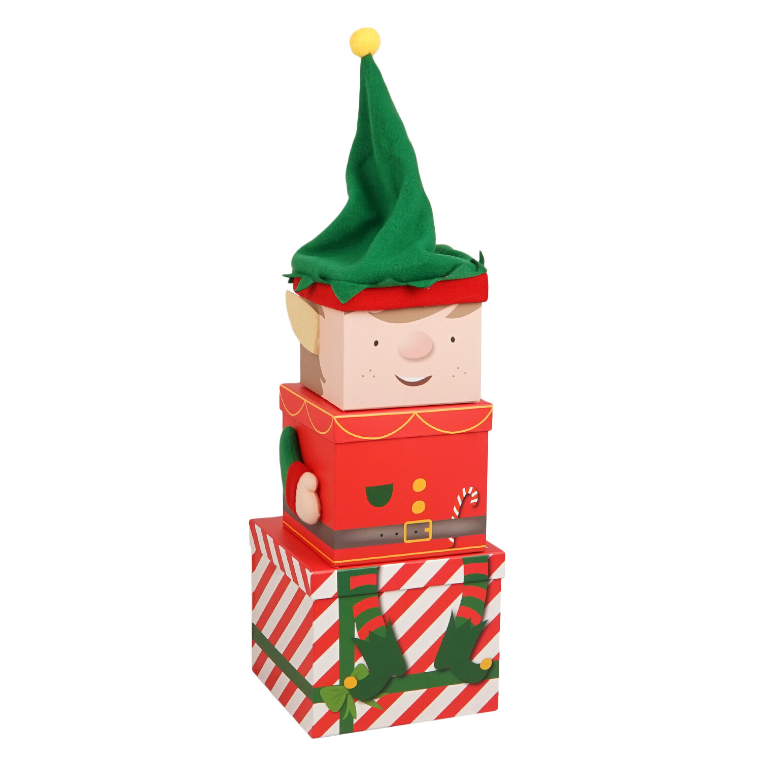 Pack of 3 XL Plush Elf Gift Boxes Image 2