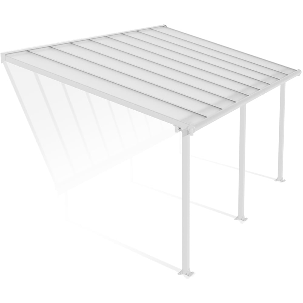 Palram Canopia Olympia White Clear 3 x 5.46m Patio Cover Image 2