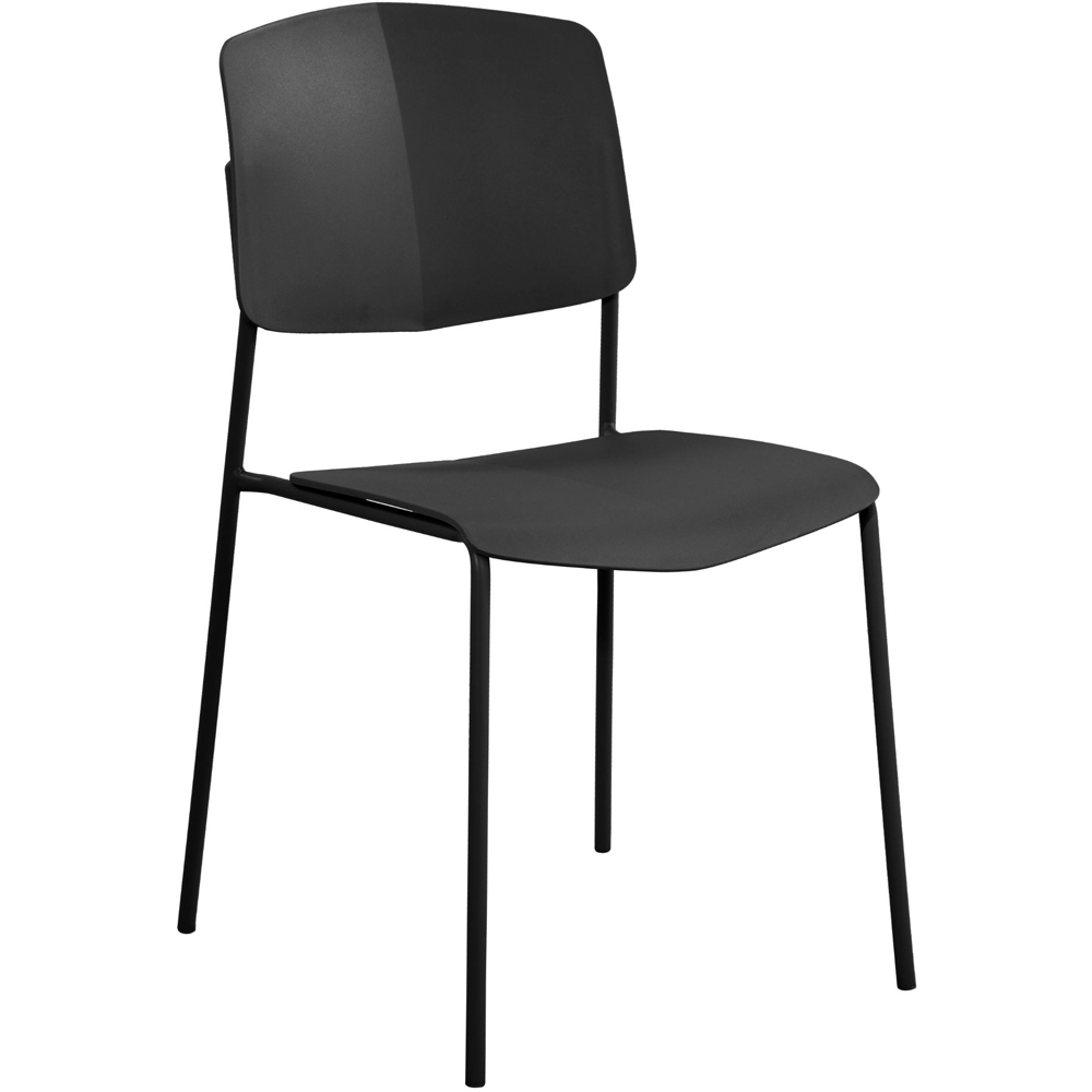 Core Products Academy Set of 2 Black Plastic Kitchen Chair Image 3