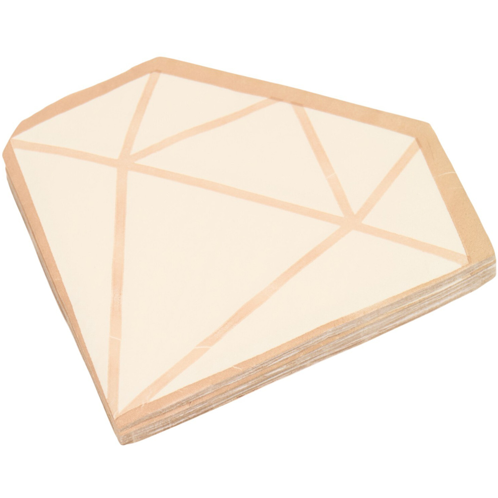 Pack of 20 Glitz Paper Napkins Neutral Image 3