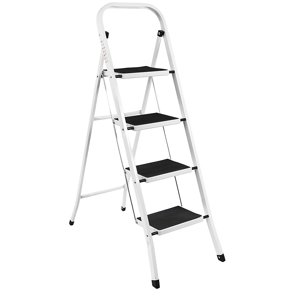 Home Vida White 4 Step Ladder Image 1