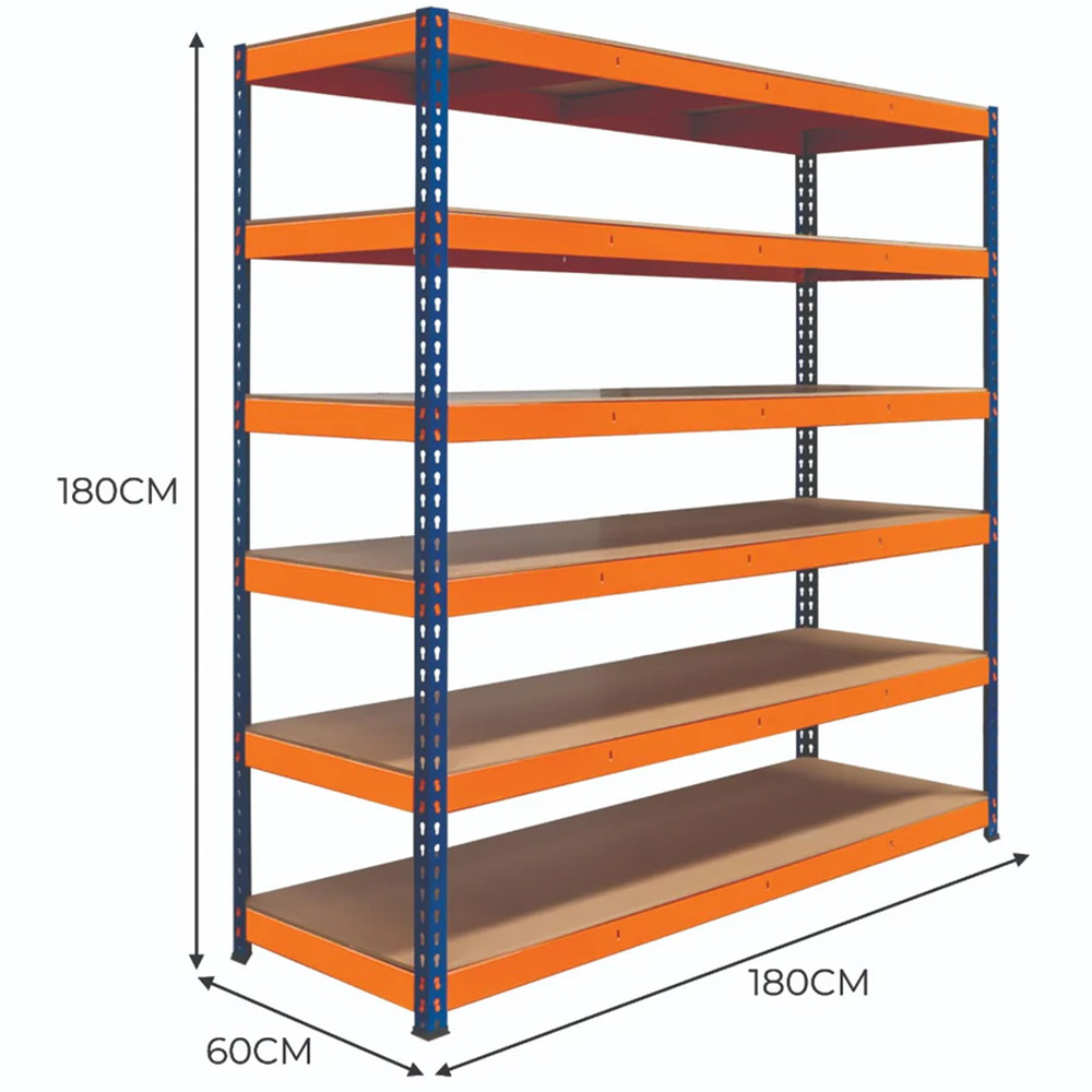 Monster Shop S Rax 6 Shelf Blue and Orange Shelving Unit Image 6