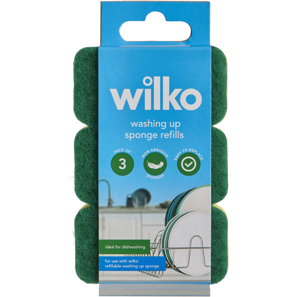 Wilko Dish Sponge Refill 3 Pack Wilko
