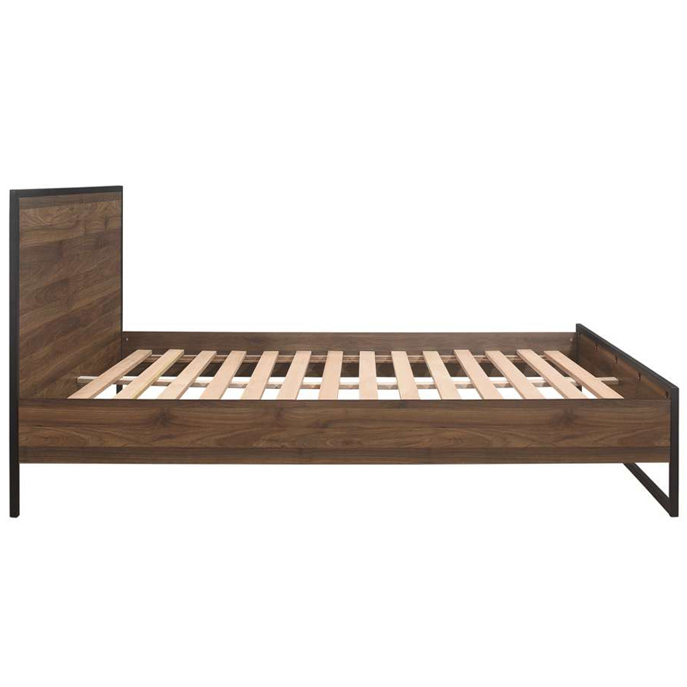 Houston Double Walnut Wood Effect Bed Image 5