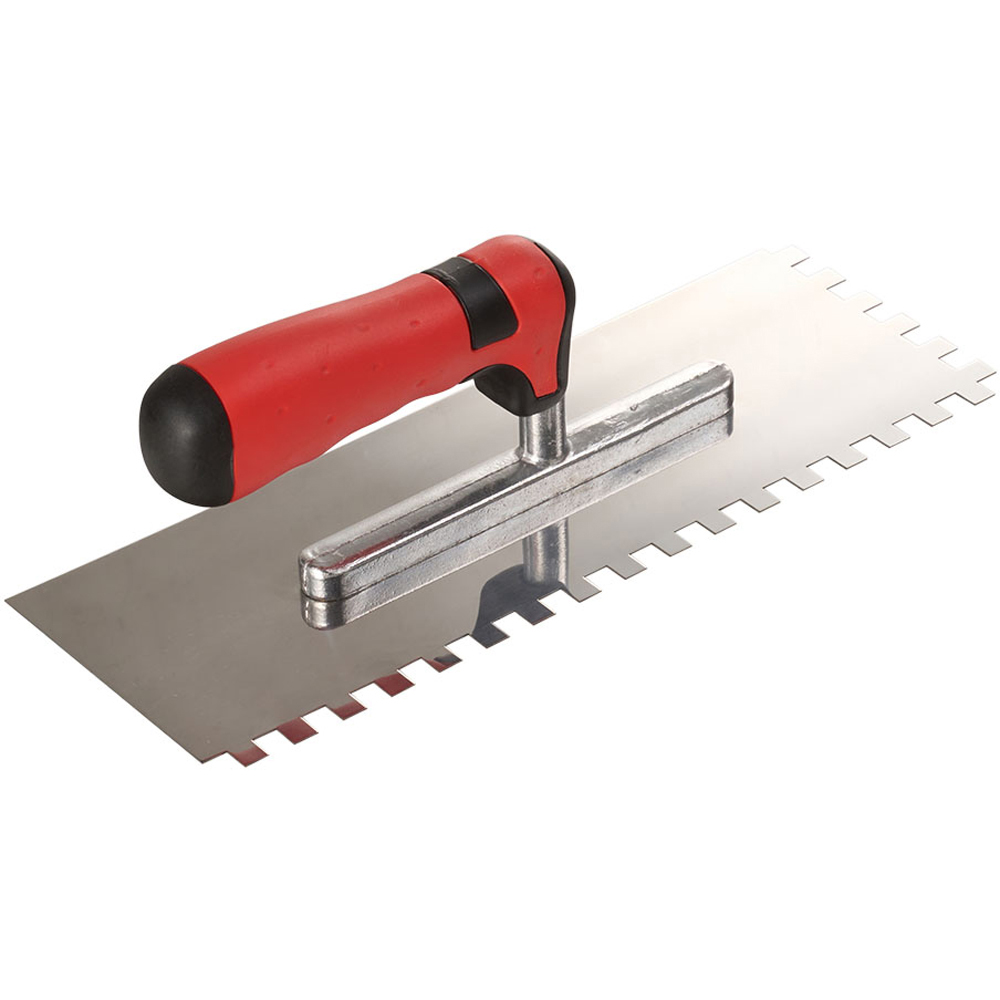 Living and Home Stainless Steel Concrete Trowel with Serrated Edge 28 x 10 x 9cm Image 3