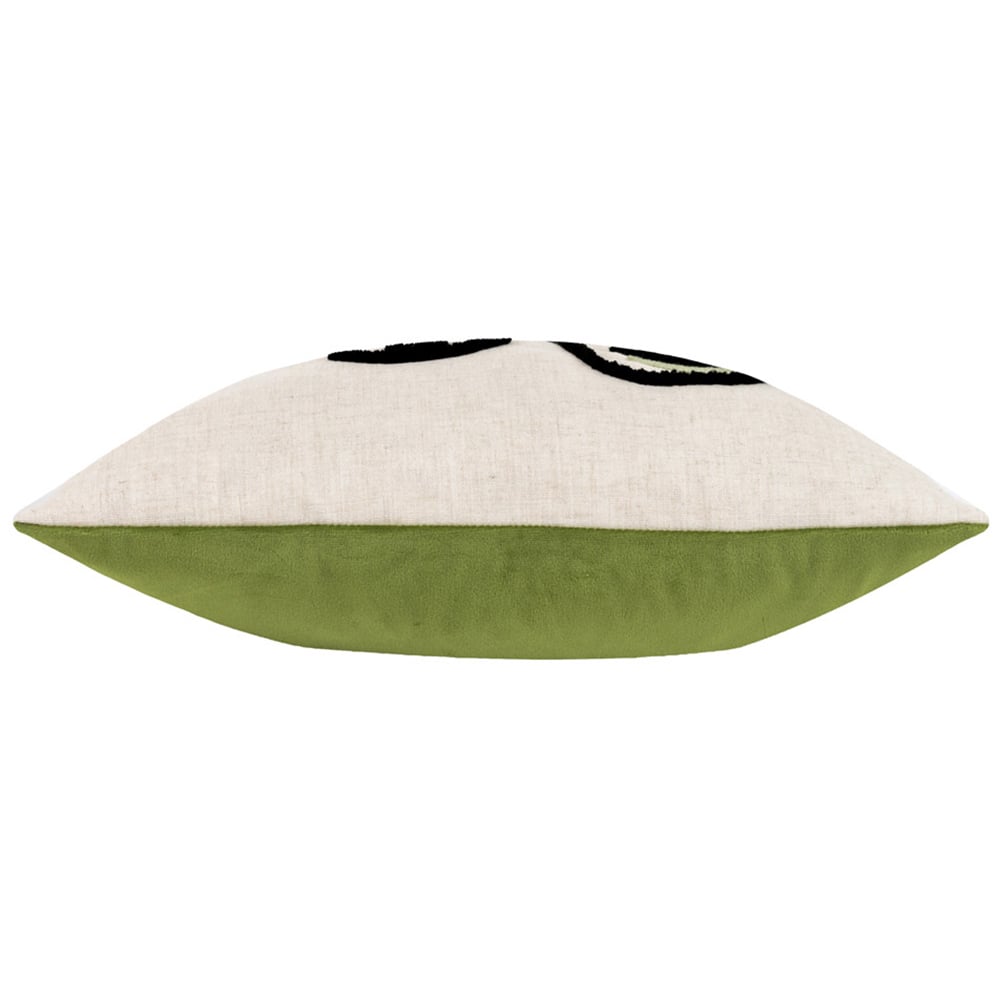 furn. Cleo Pink Green Linear Woven Cushion Image 4