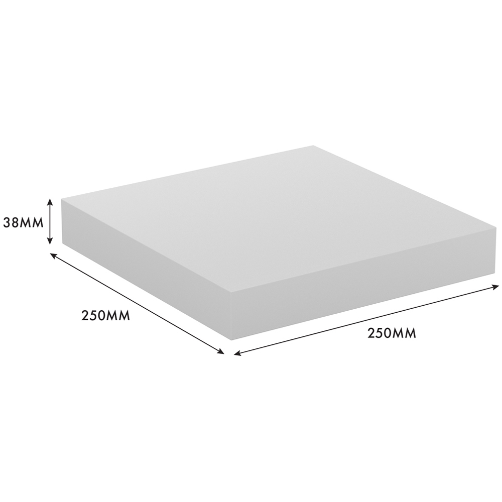 Homebase 25cm Matt White Floating Shelf 2 Pack Image 5