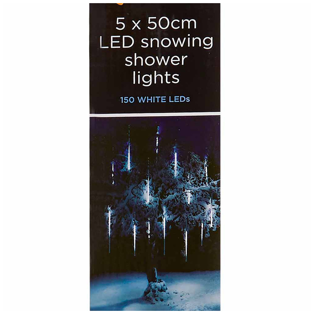 Premier 5 x 50cm White LED Snowing Showers Lights Image 3