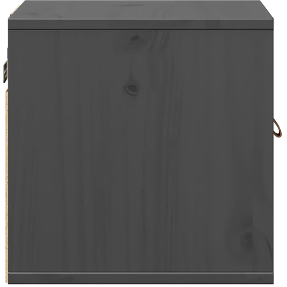 vidaXL Single Door Grey Solid Pine Wood Wall Cabinet Image 6