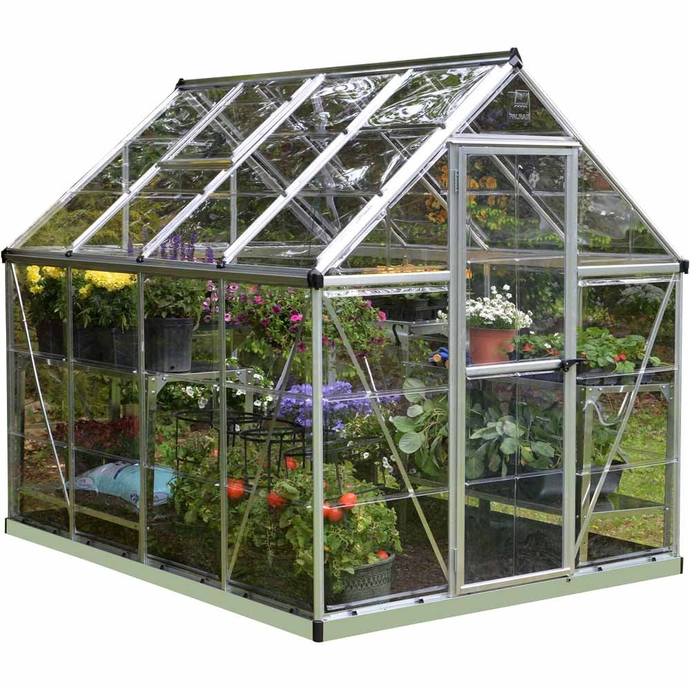 Palram Harmony Silver 6 x 8ft Greenhouse Image 1