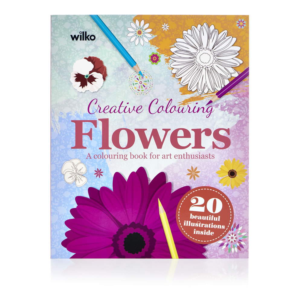 Wilko Creative Colouring Flowers Image 1