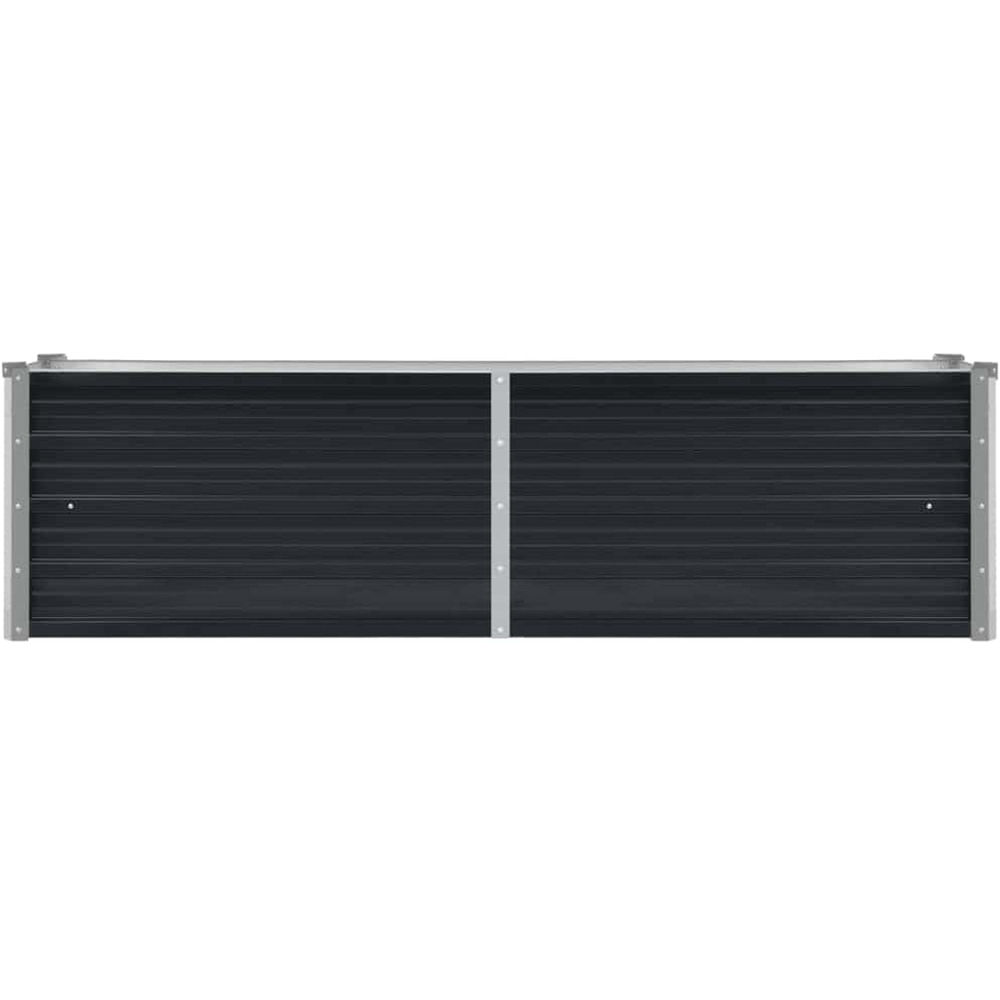 vidaXL Anthracite Galvanised Steel Raised Garden Bed 45 x 160 x 40cm Image 3