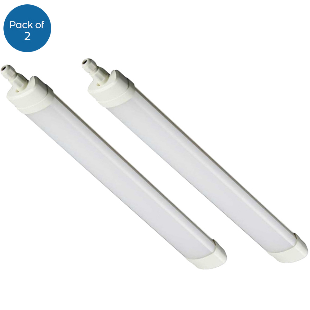 ENER-J 18W 6000K LED Triproof Batten 600mm 2 Pack Image 1