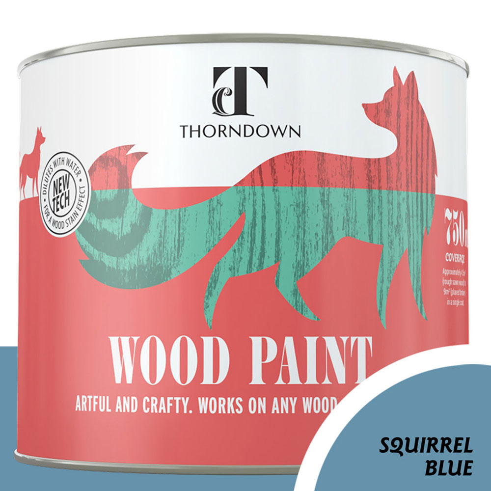 Thorndown Squirrel Blue Satin Wood Paint 750ml Image 3
