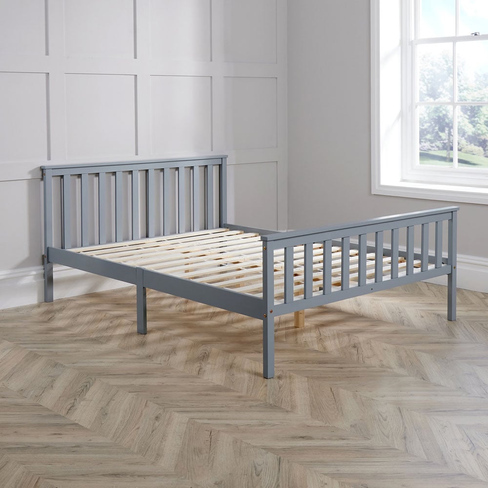 Home Source Florida Small Double Grey Bed Frame Image 4