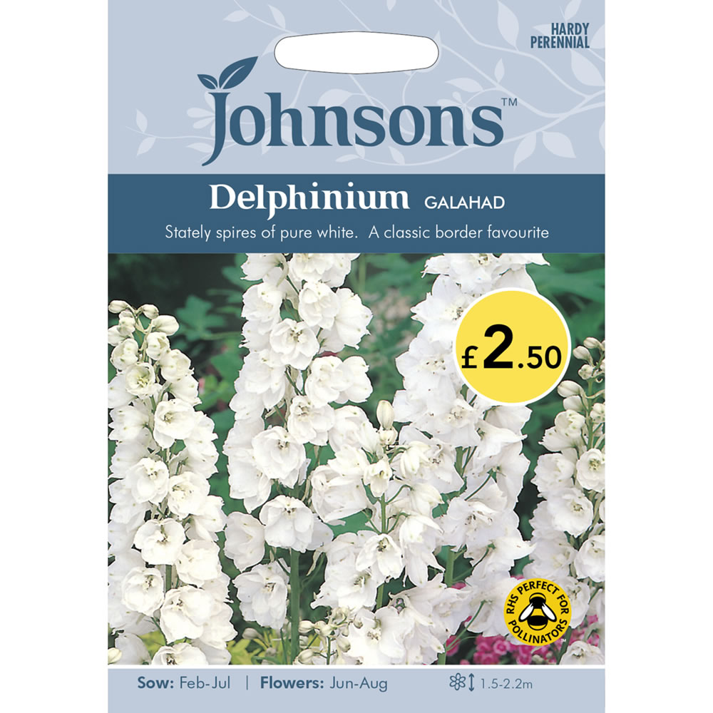 Johnsons Delphinium Galahad Seeds Image 2