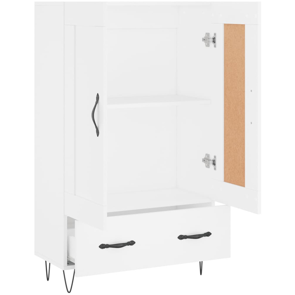 vidaXL 2 Door Single Drawer White Highboard Image 6