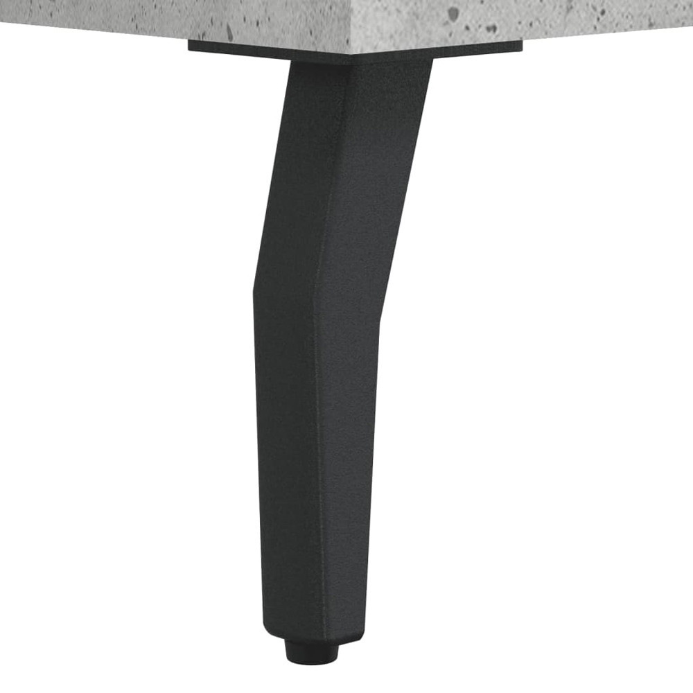 vidaXL Single Glass Door Concrete Grey Wooden Sideboard Image 7