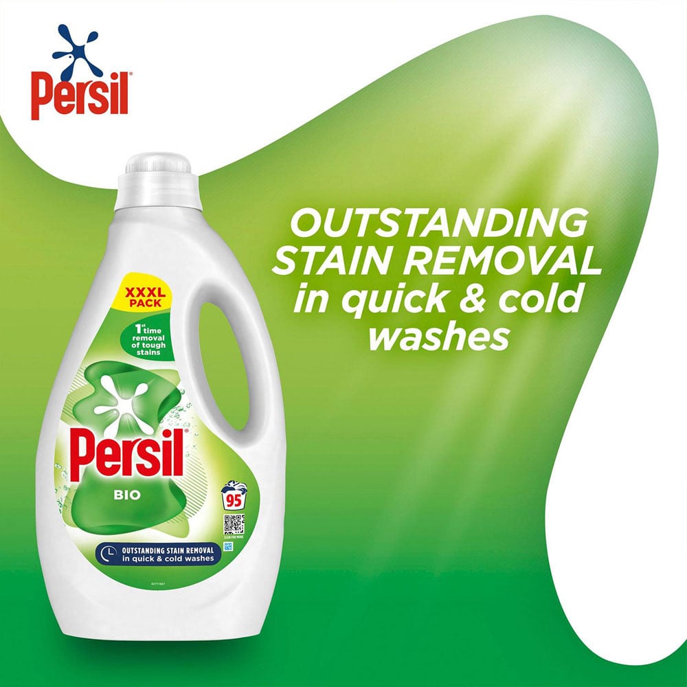 Persil Bio Liquid Detergent XXXL 95 Washes 2.565 Litre 2 Pack Image 5