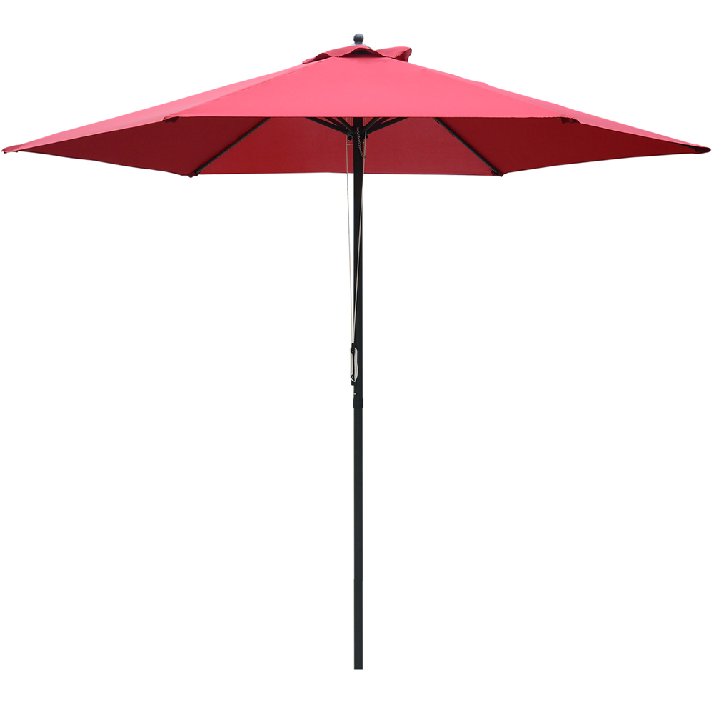 Outsunny Wine Red Manual Push Parasol 2.8m Image 1