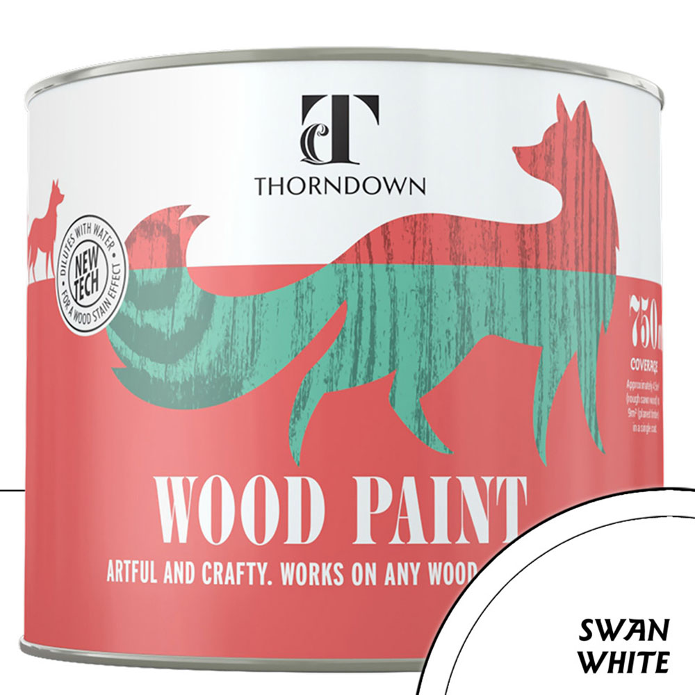 Thorndown Swan White Satin Wood Paint 750ml Image 3
