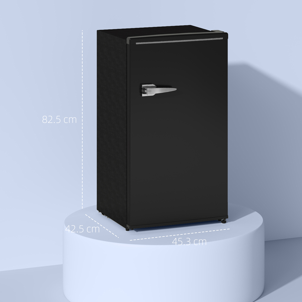HOMCOM 800-237V70BK Black 85L Under Counter Fridge Image 9