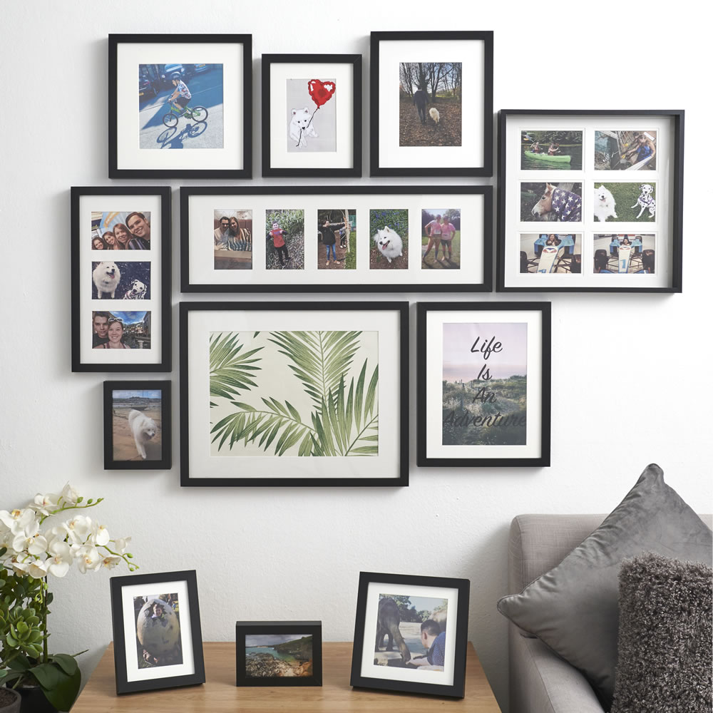 Wilko Black 5 Multi Aperture Photo Frame 6 x 4 Inch Wilko