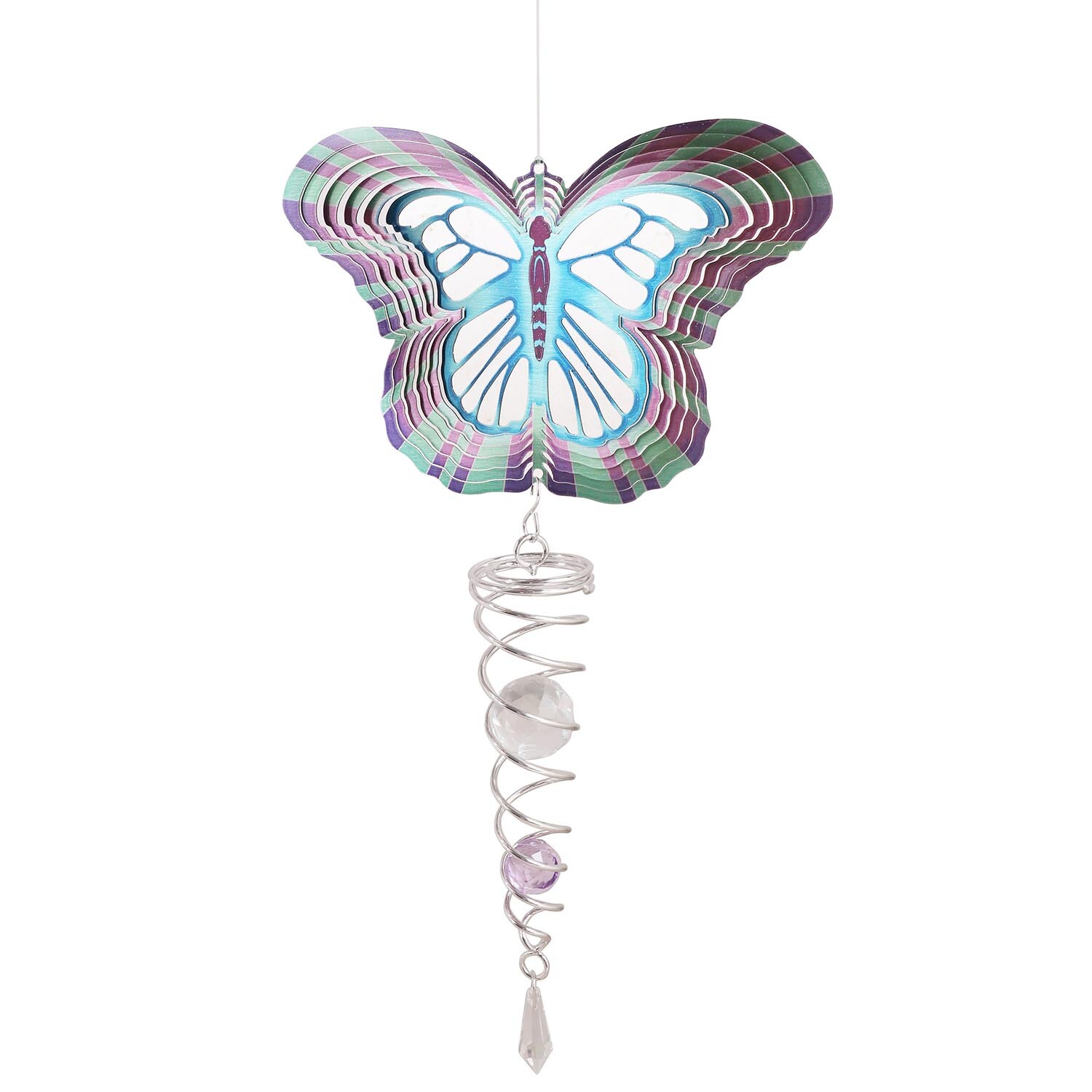 Spinnerz Butterfly Shape Artist Crystal Tail Wind Spinner Image