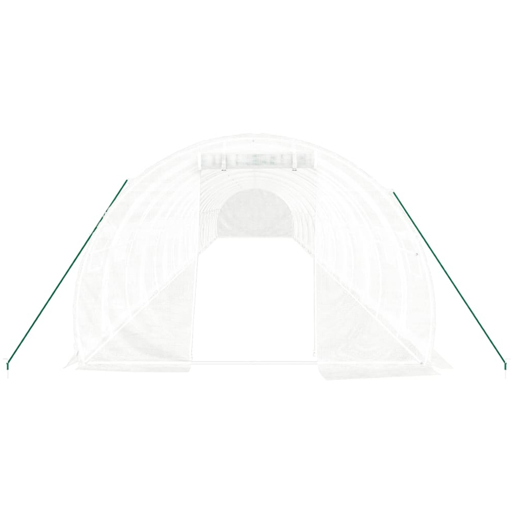 vidaXL White Polyethylene Galvanised Steel Frame 59 x 9.8ft Greenhouse Image 3