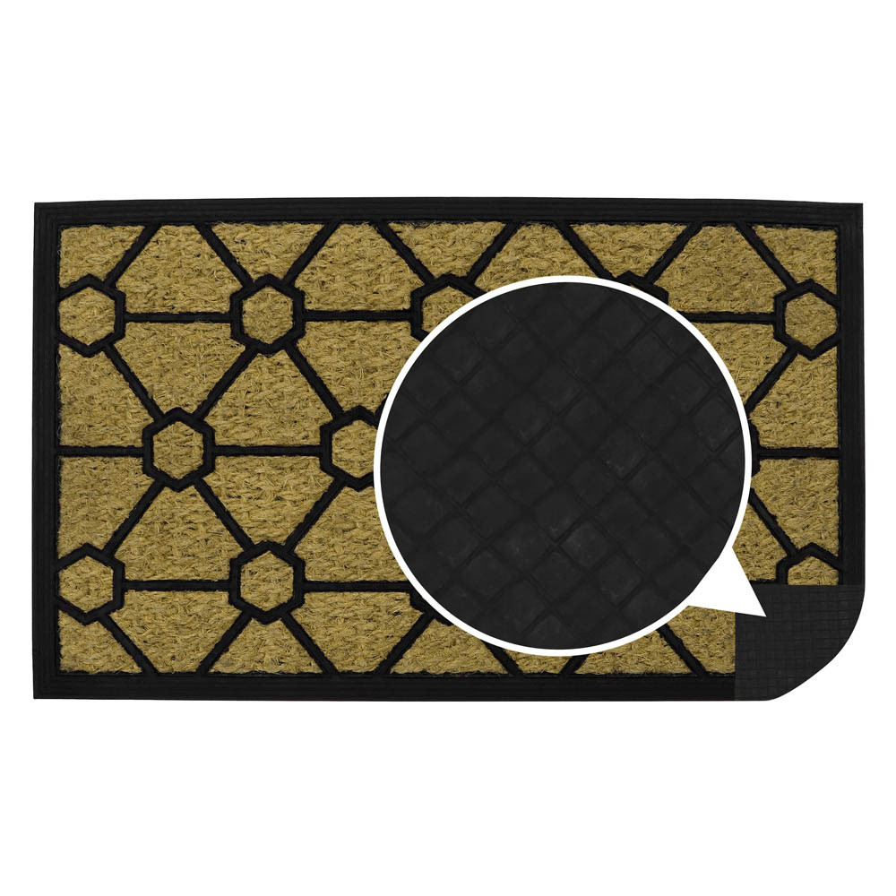 JVL Geometric Woven Tuffscrape Doormat 45 x 75cm Image 7