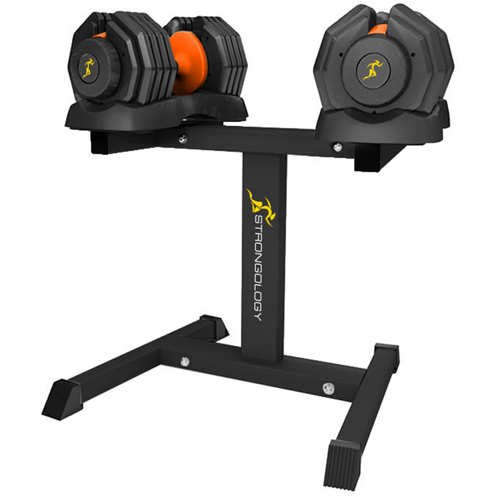 Strongology Urban25 Orange Adjustable Smart Dumbbell with Adjustable Stand 2 Pack Image 1