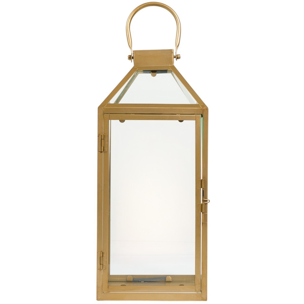 Vintage Glass Lantern - Gold Image 2