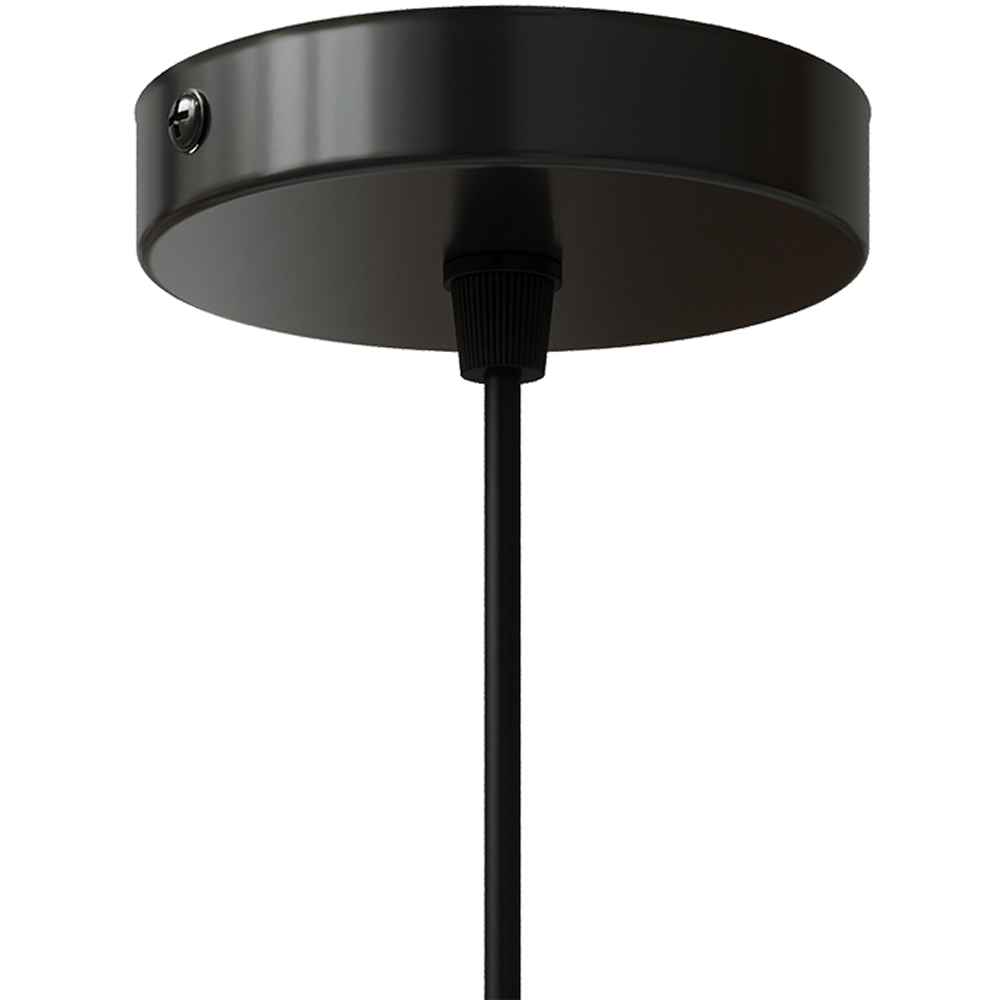Living and Home Large Black Iron Lantern E27 Pendant Light Image 5