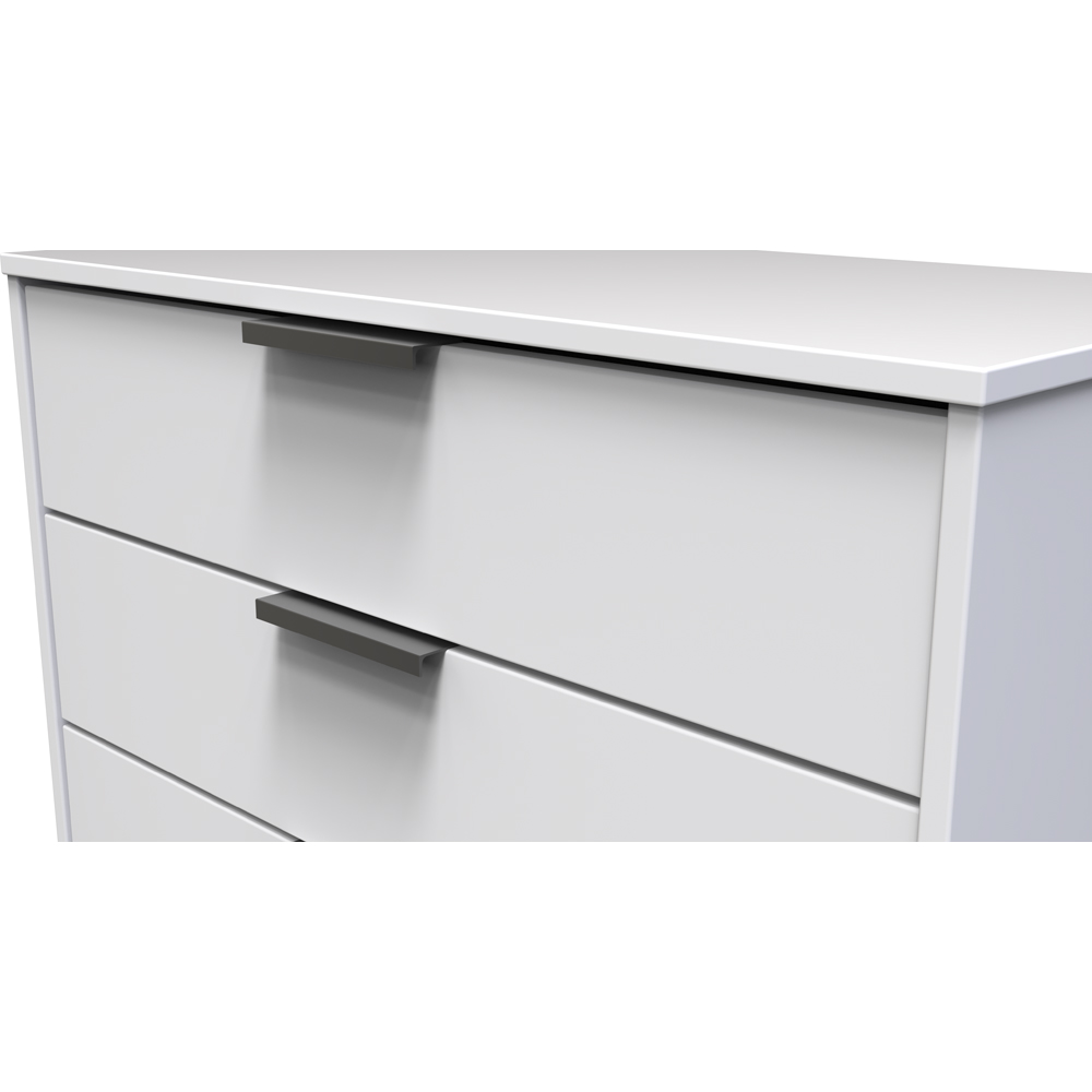 Crowndale Hong Kong 4 Drawer Matt White Chest of Drawers Ready Assembled Image 4