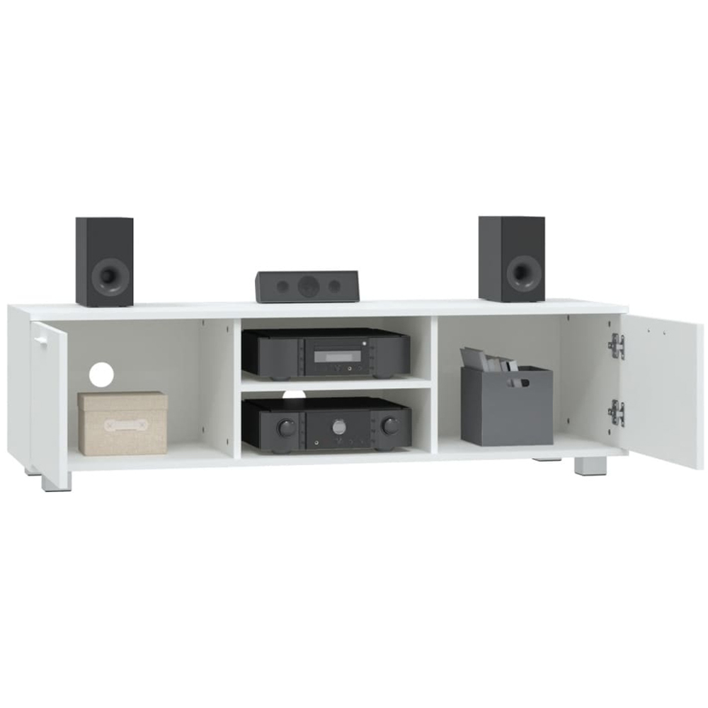 vidaXL 2 Door 2 Shelf White TV Cabinet Image 3
