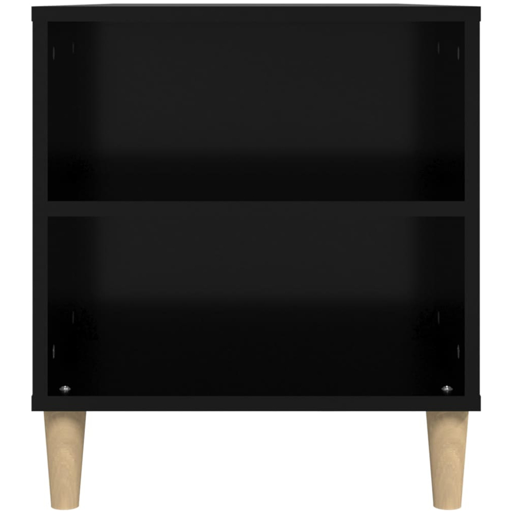 vidaXL 2 Drawer 4 Shelf Black TV Cabinet Image 6