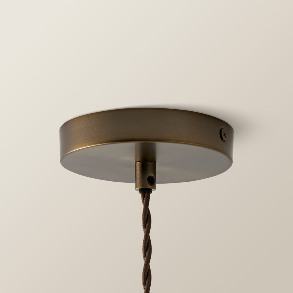 ValueLights Posie Brown Gathered Tapered Shade Ceiling Pendant Light with Bulb Image 5
