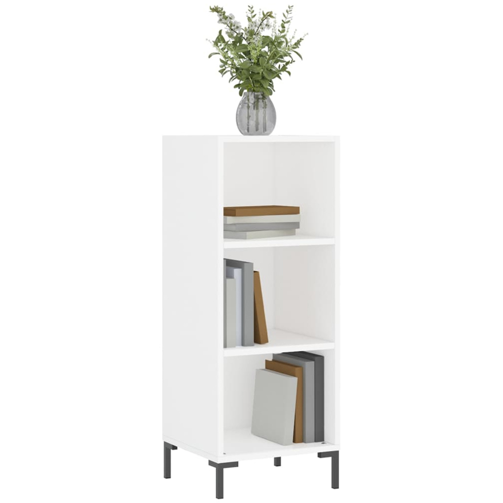 vidaXL 3 Shelf White Sideboard Image 3