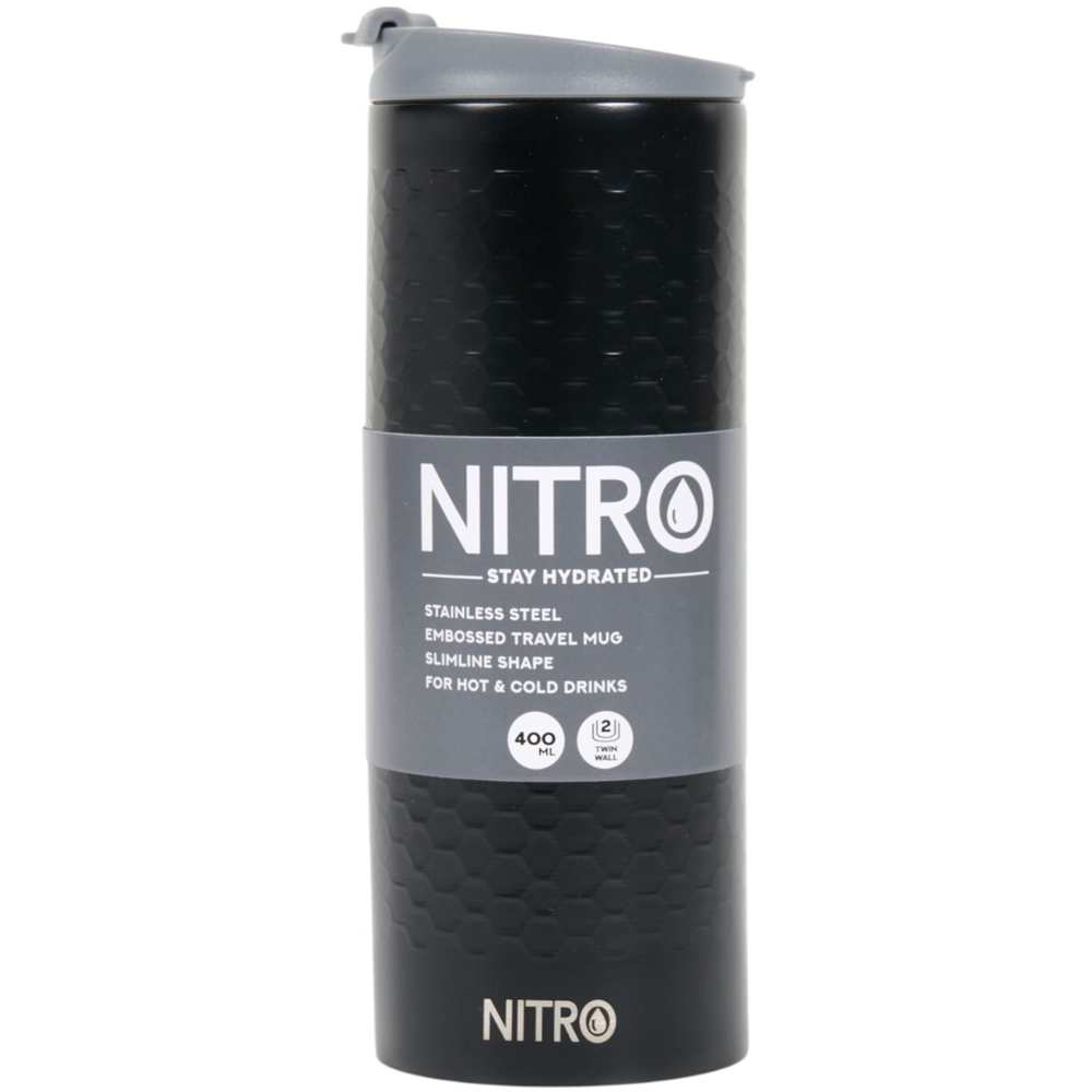 Nitro Embossed Stainless Steel Travel Mug Image 4