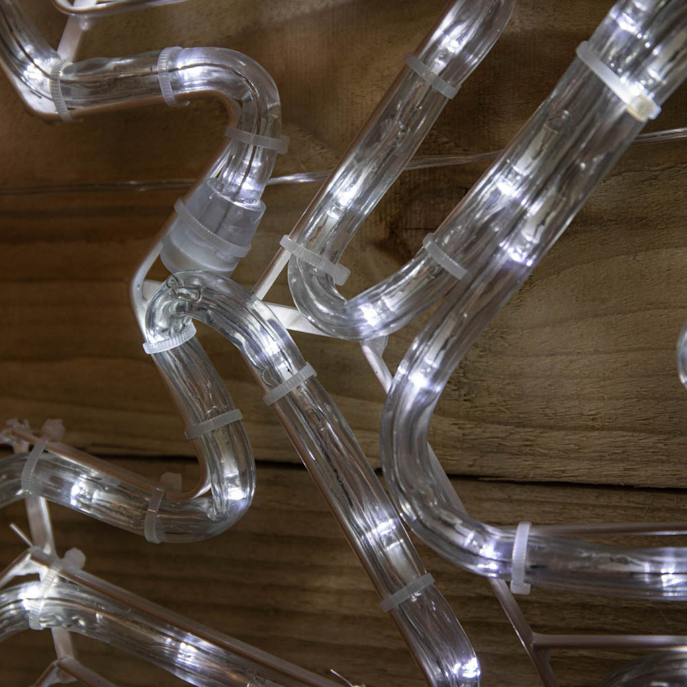 Samuel Alexander White LED Hanging Christmas Star Rope Light 118 x 46cm Image 7