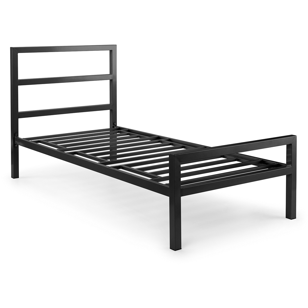 Julian Bowen Soto Single Satin Black Metal Bed Frame Image 3