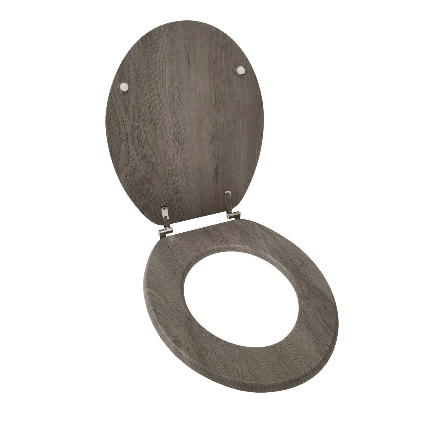 Willow Grey Oak Effect Toilet Seat Image 2