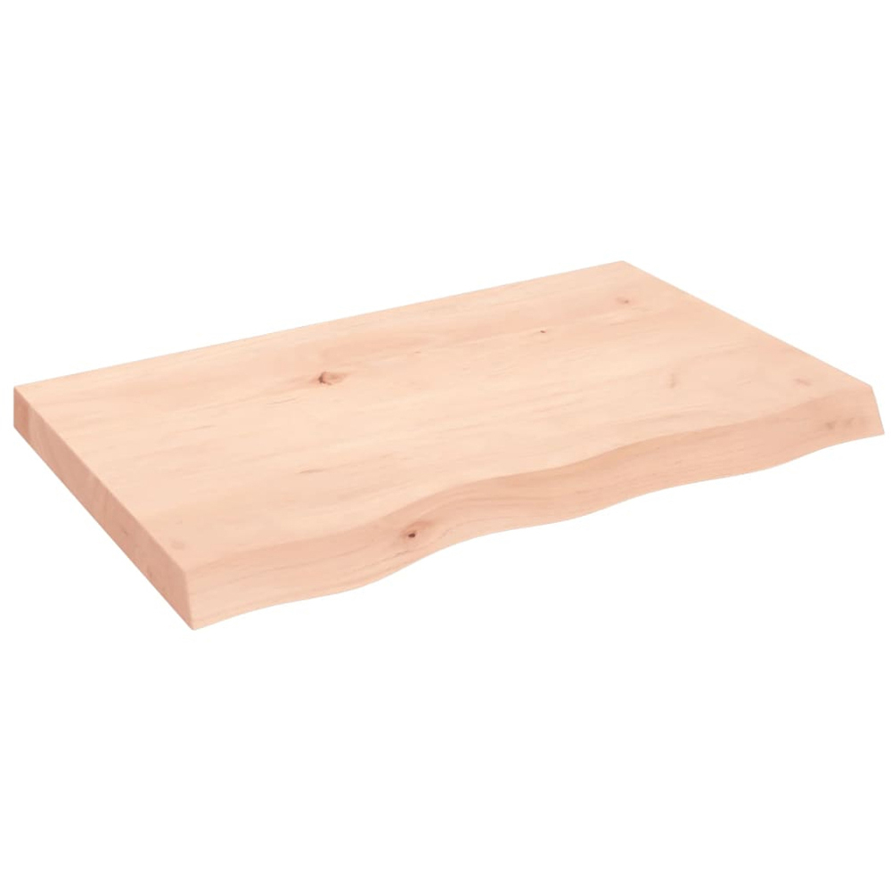 vidaXL 80 x 50 x 6cm Solid Oak Wooden Wall Shelf Image 1