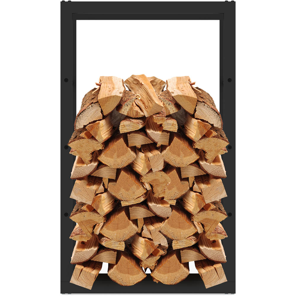 AMOS Black Tall Metal Firewood Log Holder Image 3