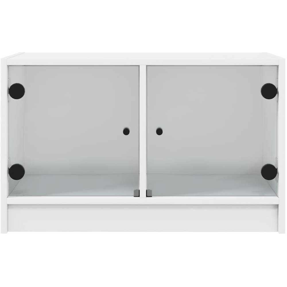 vidaXL 2 Glass Door White TV Cabinet Image 5
