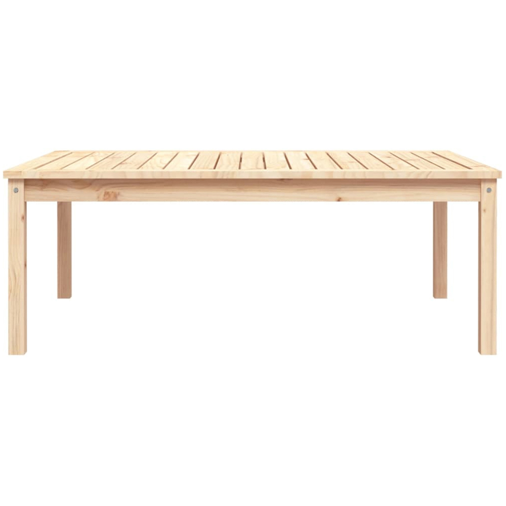 vidaXL Natural Solid Pine Wood Slatted Garden Table 121 x 82.5cm Image 3